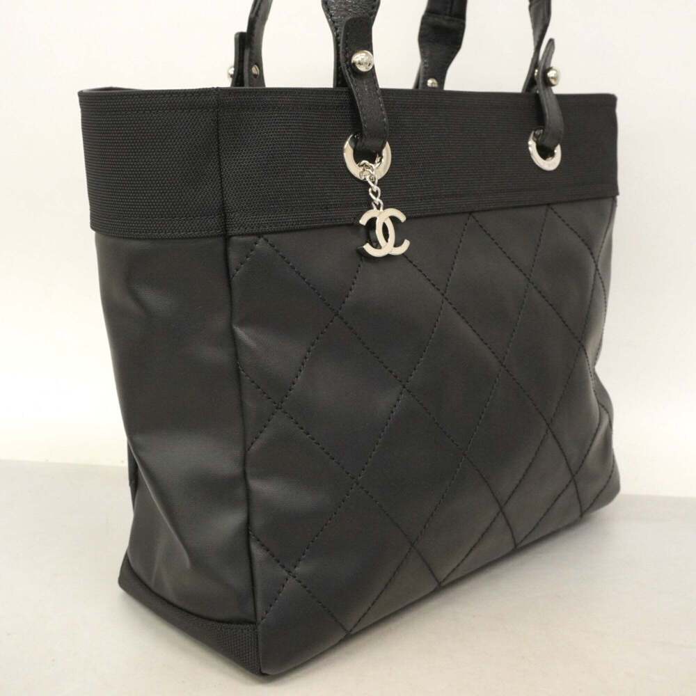 CHANEL Black Leather Tote Bag - Picture 2 of 10